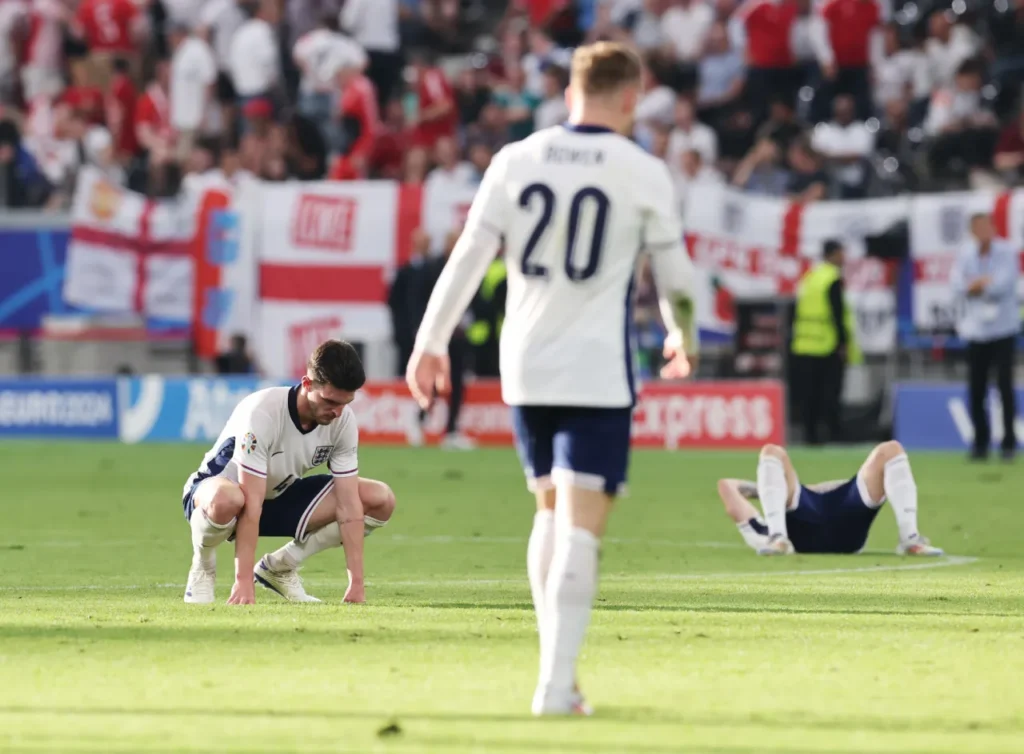 Đội tuyển ANh cho thấy sự thất vọng tại Euro 2024